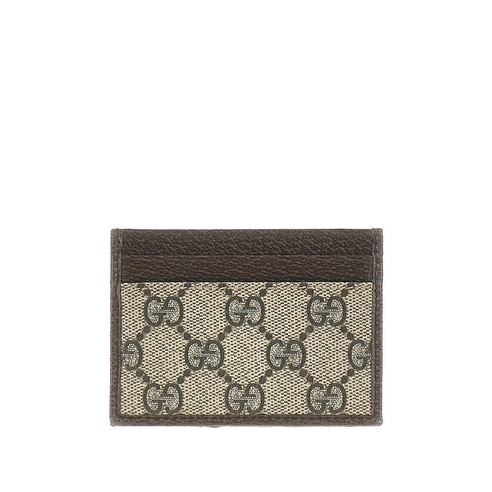 GUCCI OS leather and gg supreme ophidia cardholder