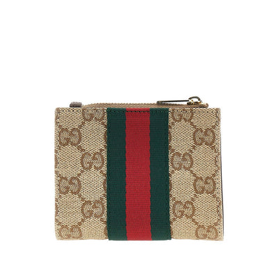 gg fabric wallet with web ribbon