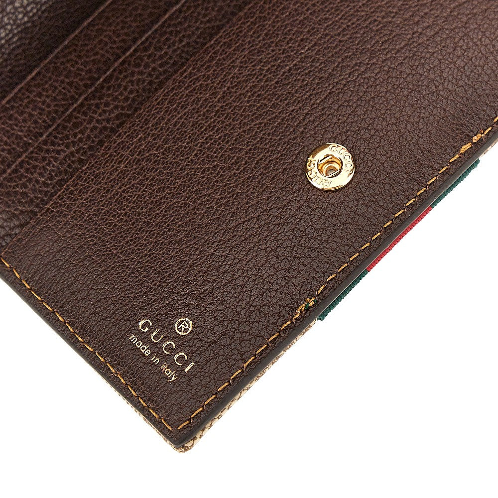 gg fabric wallet with web ribbon