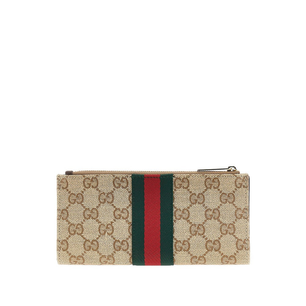 GUCCI OS gg supreme wallet with web ribbon