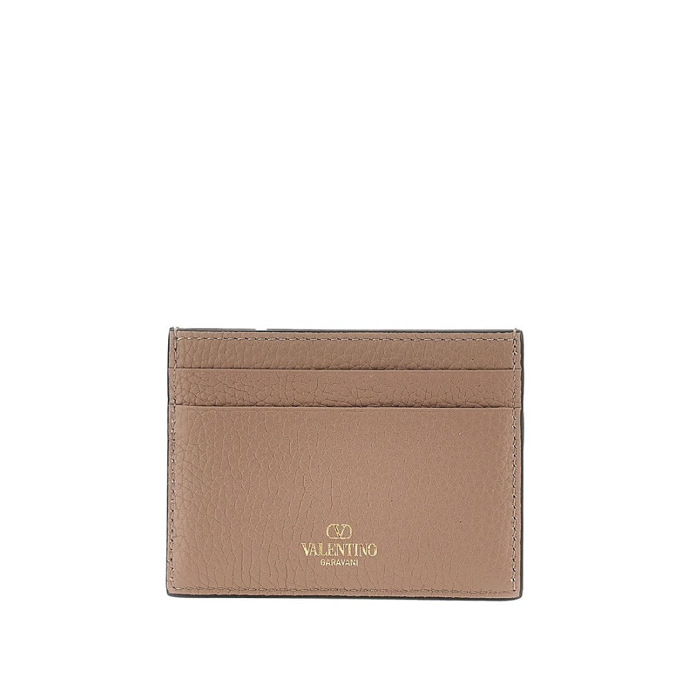 VALENTINO GARAVANI OS rockstud grained leather cardholder