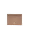 rockstud grained leather cardholder