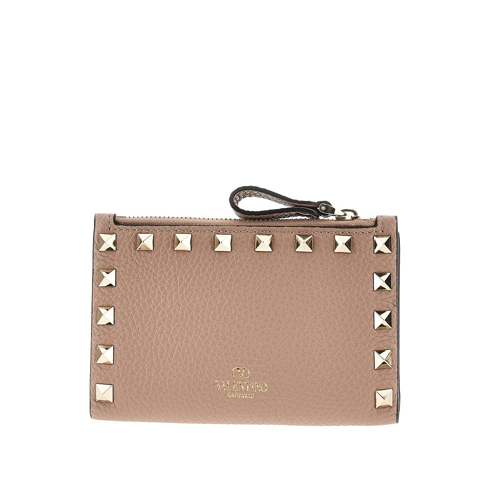 leather rockstud bi-fold carholder