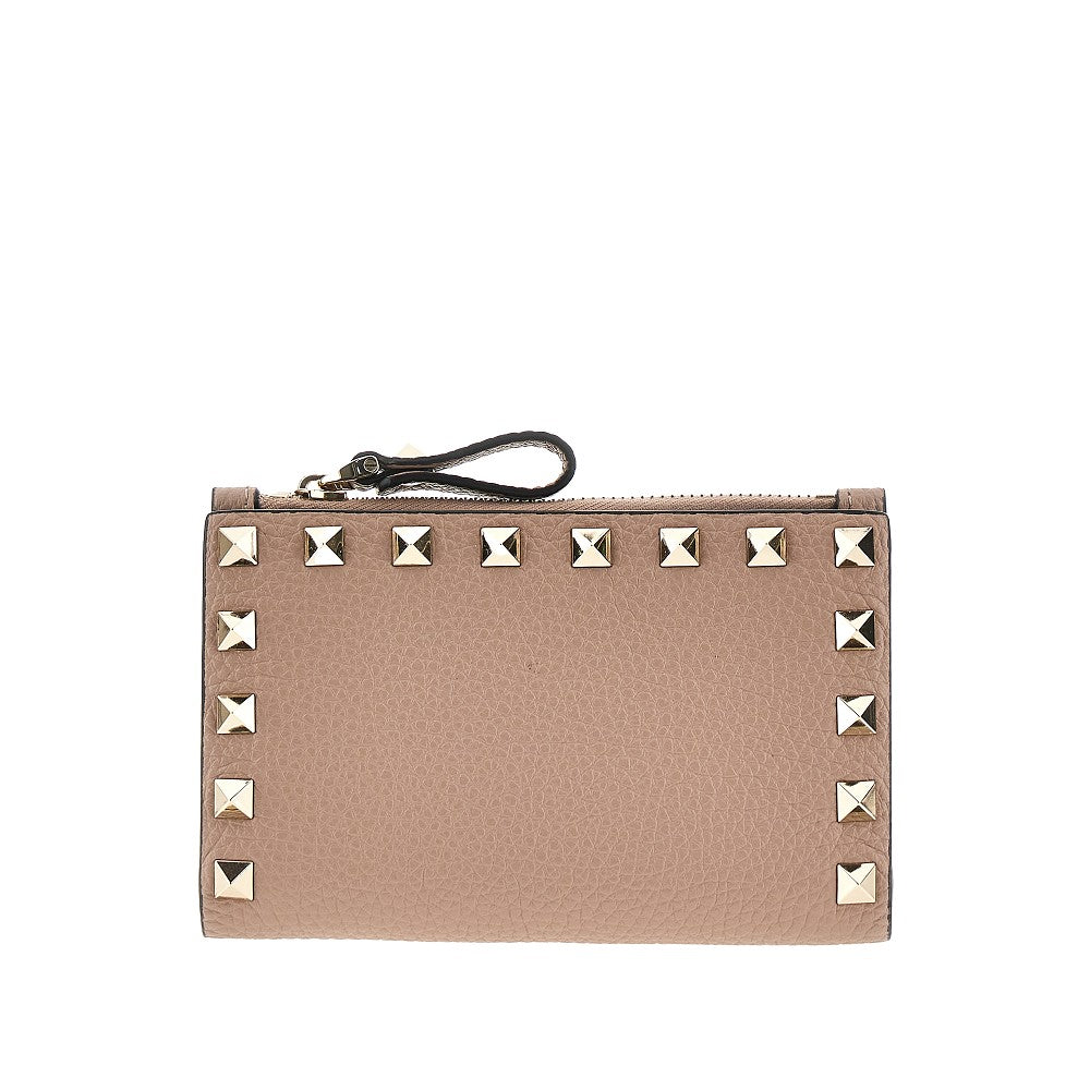leather rockstud bi-fold carholder