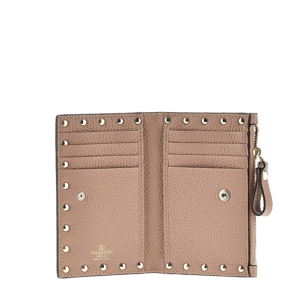 VALENTINO GARAVANI OS leather rockstud bi-fold carholder