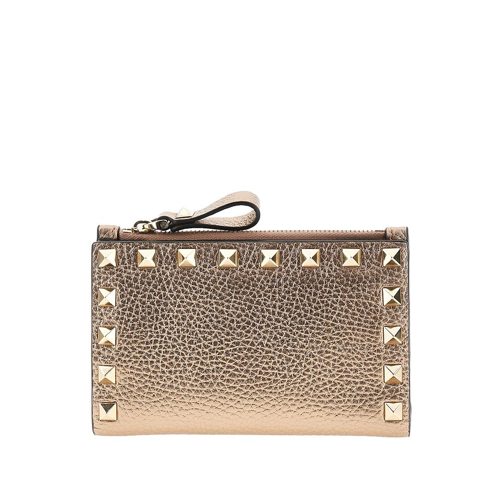 VALENTINO GARAVANI OS leather rockstud bi-fold carholder