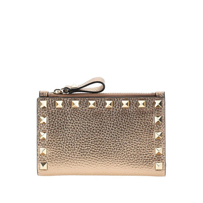 VALENTINO GARAVANI OS leather rockstud bi-fold carholder