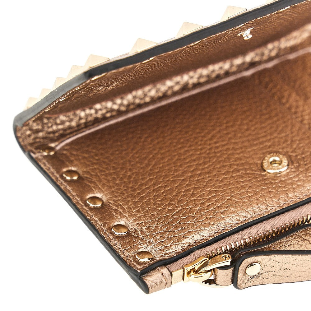 VALENTINO GARAVANI OS leather rockstud bi-fold carholder