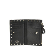 VALENTINO GARAVANI OS leather rockstud bi-fold carholder