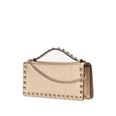 VALENTINO GARAVANI OS rockstud clutch wallet with chain