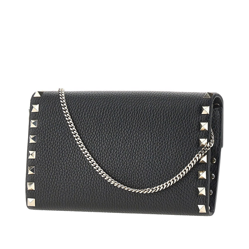leather rockstud wallet pouch