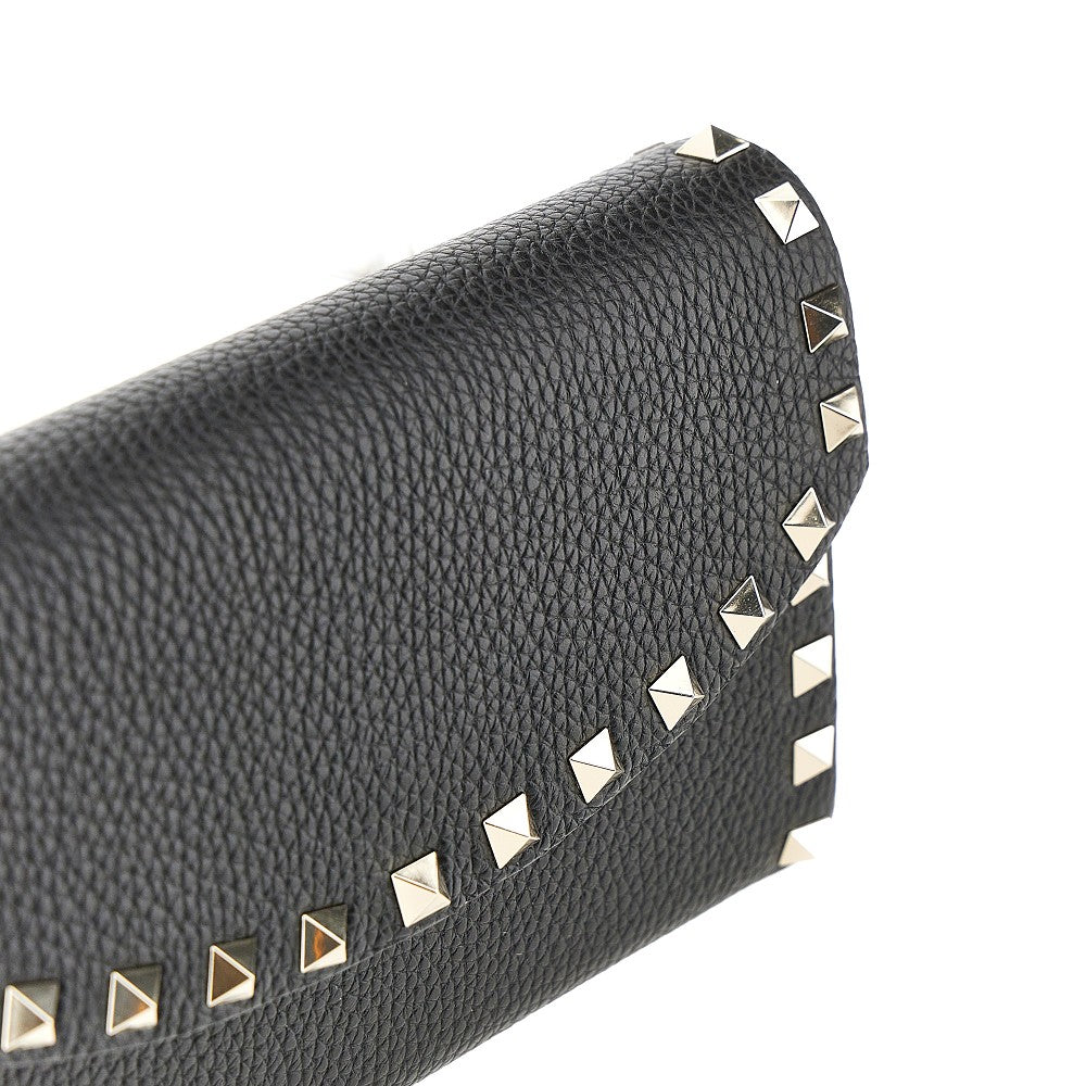 leather rockstud wallet pouch