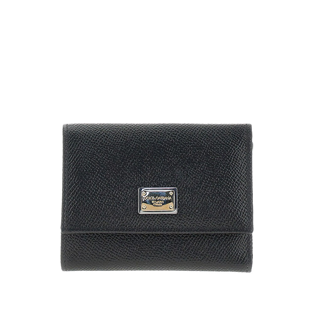 DOLCE&amp;GABBANA OS dauphine leather french flap wallet