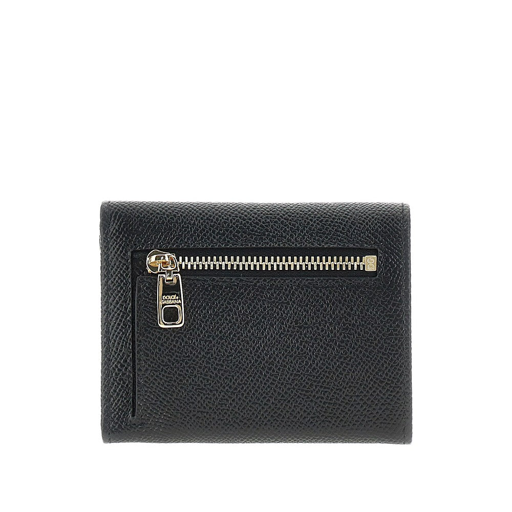 DOLCE&amp;GABBANA OS dauphine leather french flap wallet