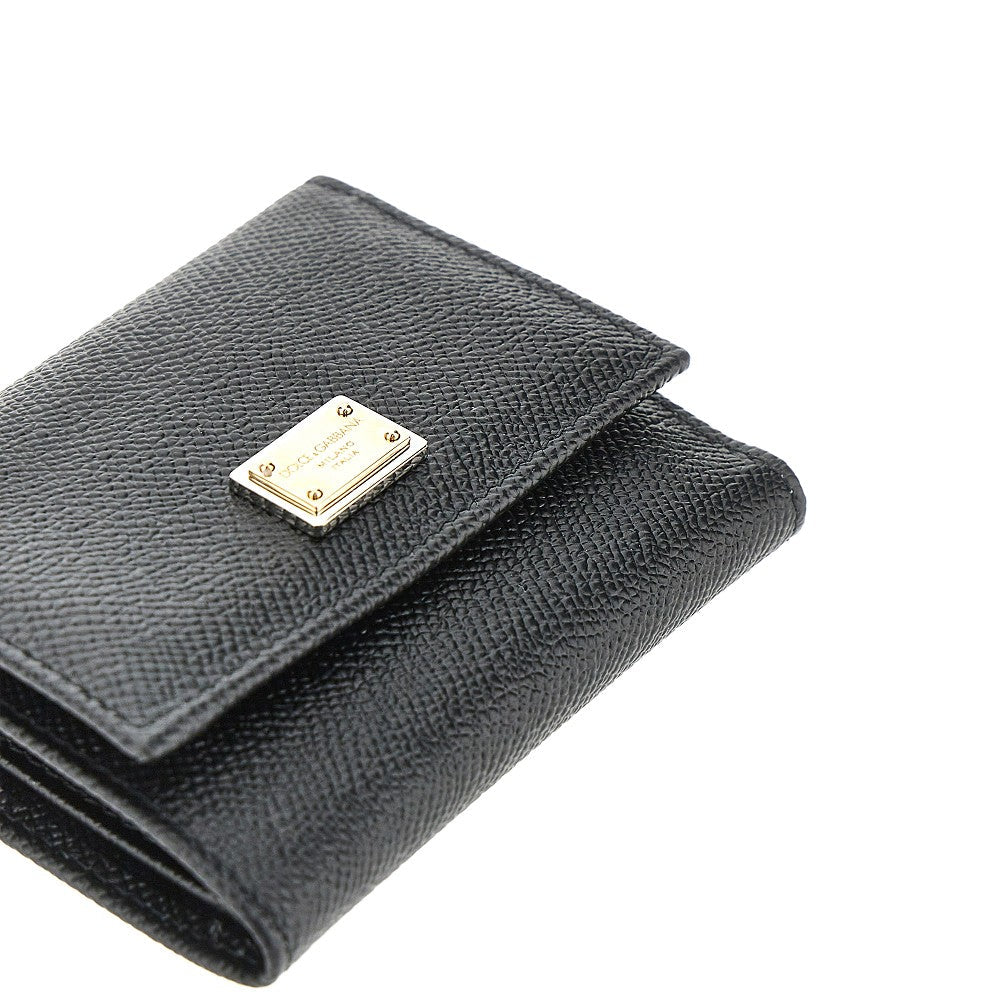 DOLCE&amp;GABBANA OS dauphine leather french flap wallet
