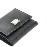 DOLCE&GABBANA OS dauphine leather french flap wallet