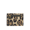 leopard-print leather french flap wallet