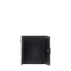 leopard-print leather french flap wallet