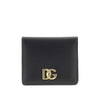leather bi-fold cardholder with logo