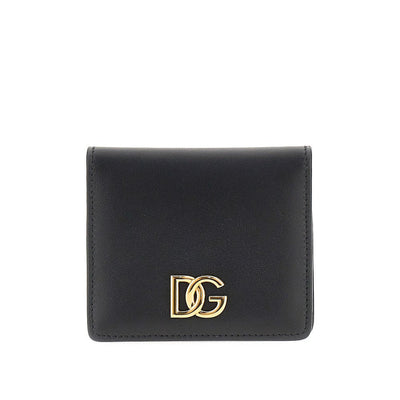 leather bi-fold cardholder with logo