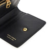 leather bi-fold cardholder with logo