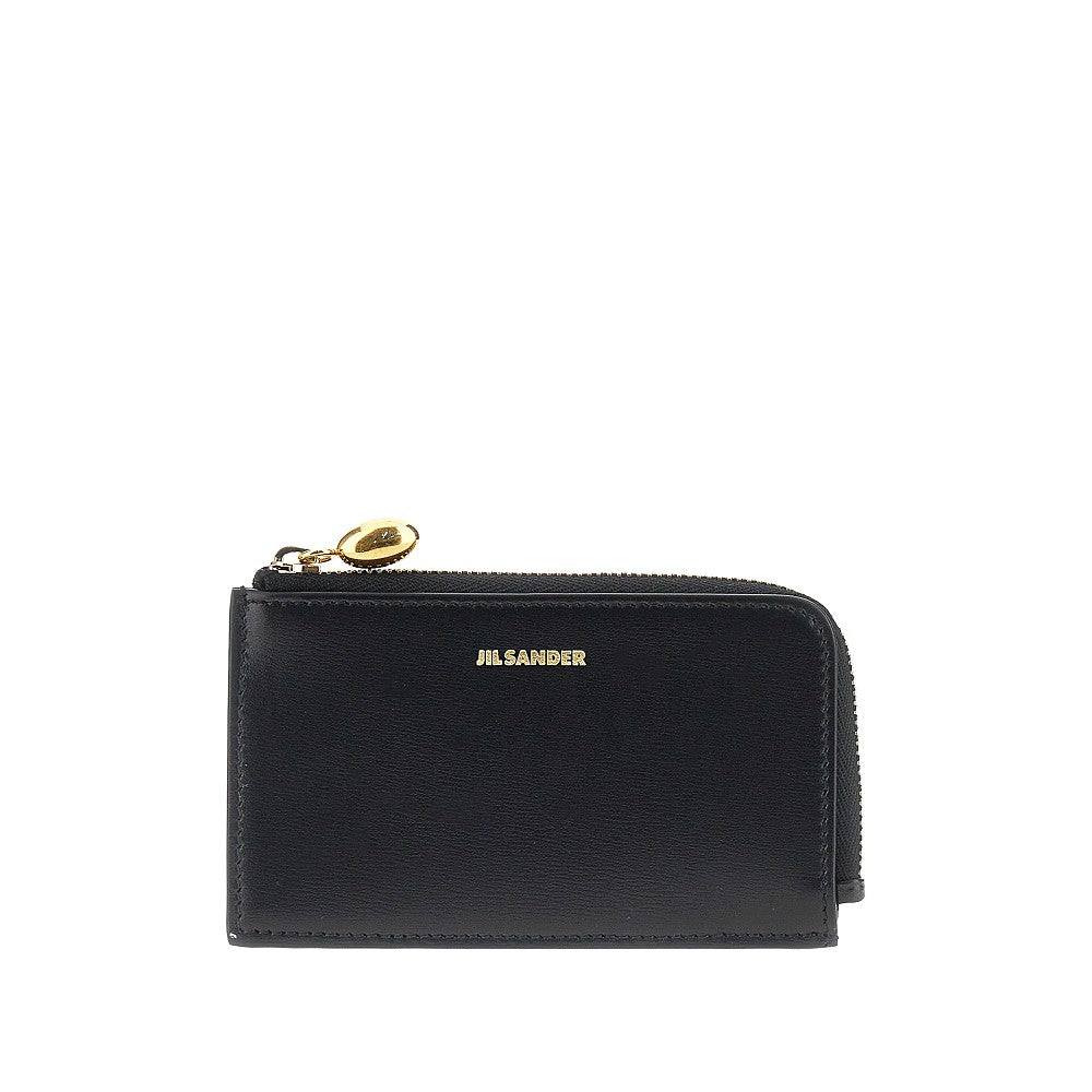 JIL SANDER OS goji zippered leather cardholder