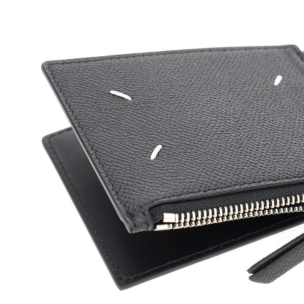 four stitches leather booklet wallet
