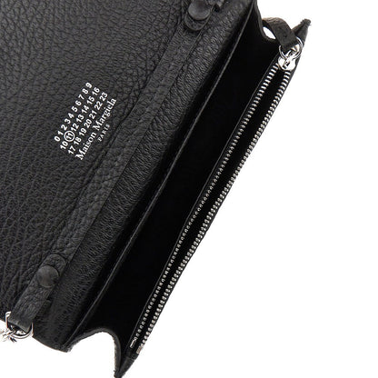 MAISON MARGIELA OS four stitches leather clutch with chain