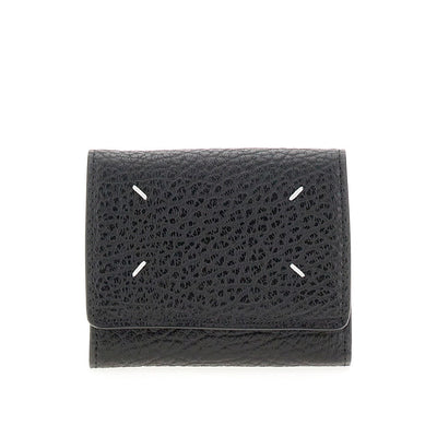 four stitches grain leather wallet