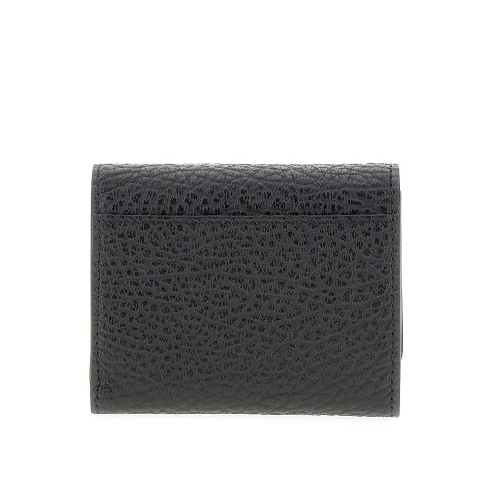 four stitches grain leather wallet