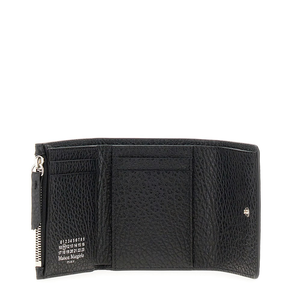 four stitches grain leather wallet