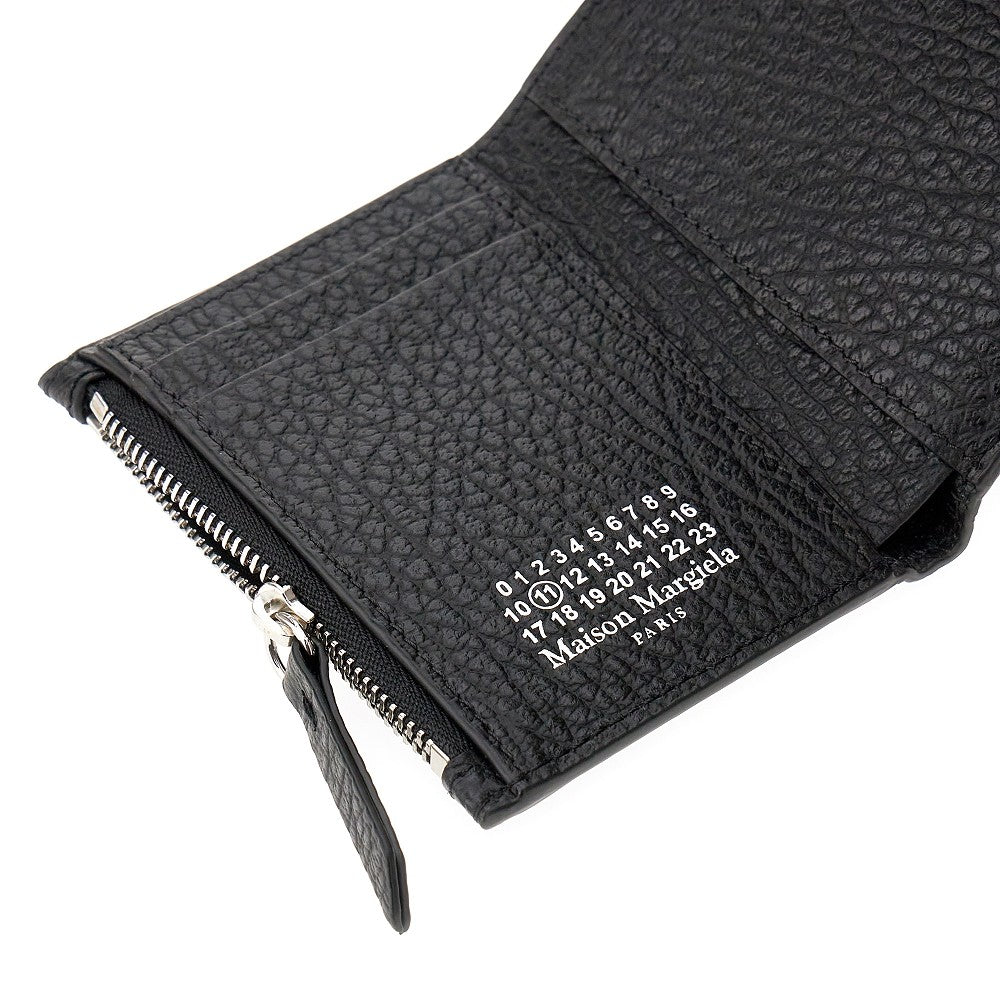 four stitches grain leather wallet