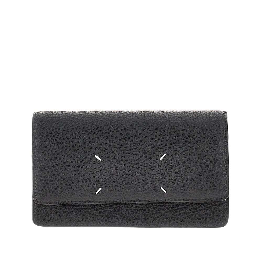 MAISON MARGIELA OS four stitches leather clutch with chain