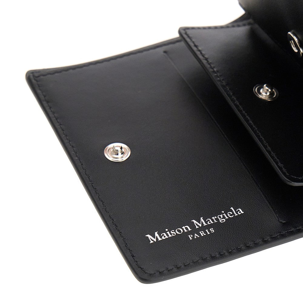 four stitches leather bi-fold wallet