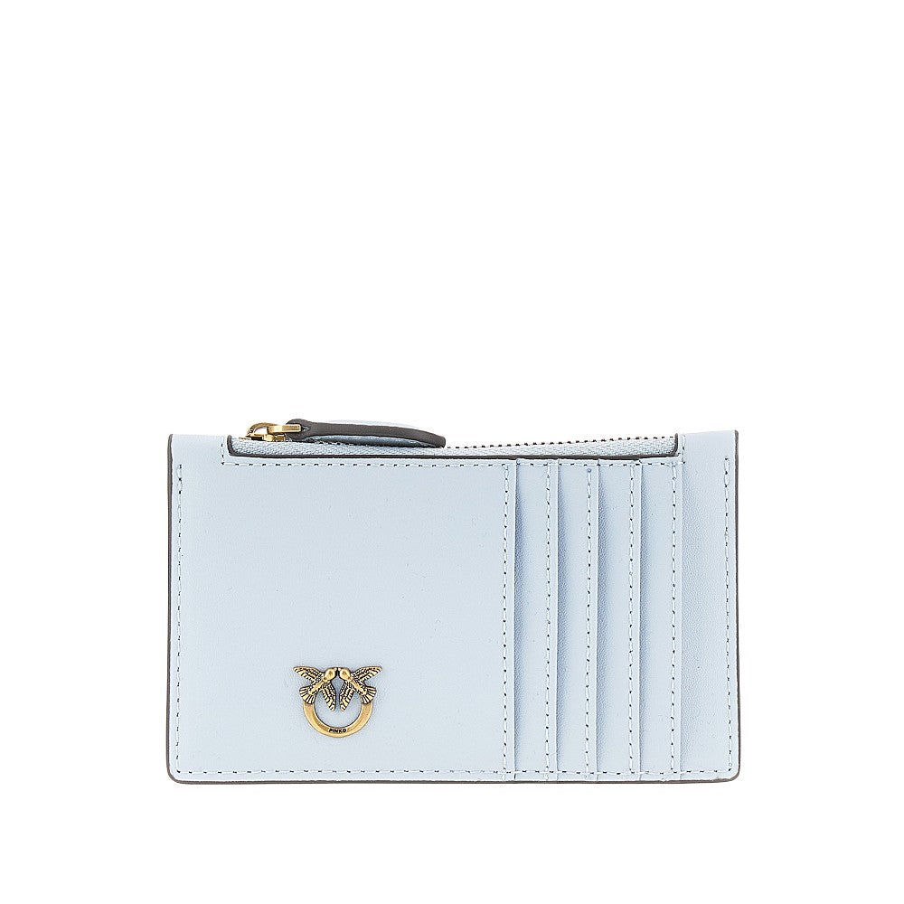 love birds leather cardholder
