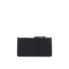grained leather zippered cardholder