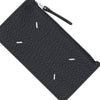 grained leather zippered cardholder