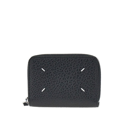 four stitches leather cardholder pouch