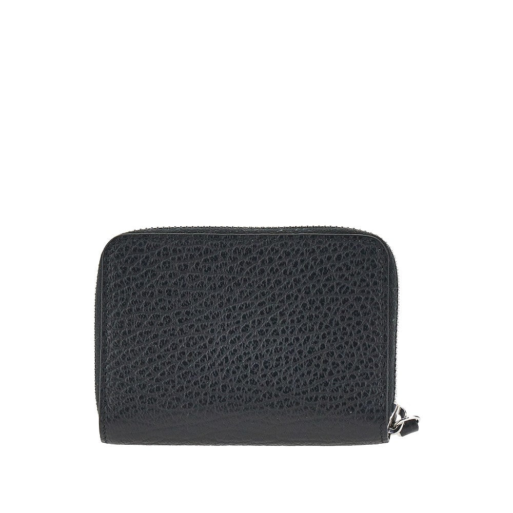 four stitches leather cardholder pouch