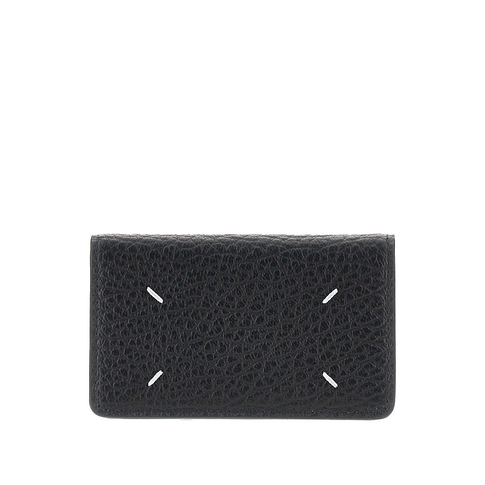 MAISON MARGIELA OS grained leather cardholder with flap