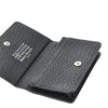 grained leather cardholder with flap