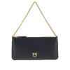 leather flat pouch with chain