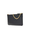leather flat pouch with chain