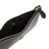 leather flat pouch with chain