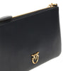 leather flat pouch with chain