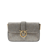 PINKO OS love one slouchy baby bag with rhinestone