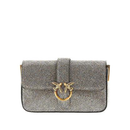 PINKO OS love one slouchy baby bag with rhinestone