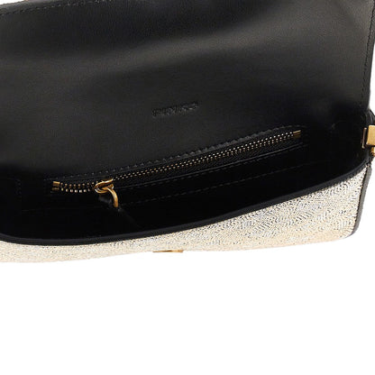 PINKO OS love one slouchy baby bag with rhinestone