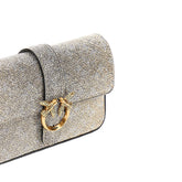 PINKO OS love one slouchy baby bag with rhinestone