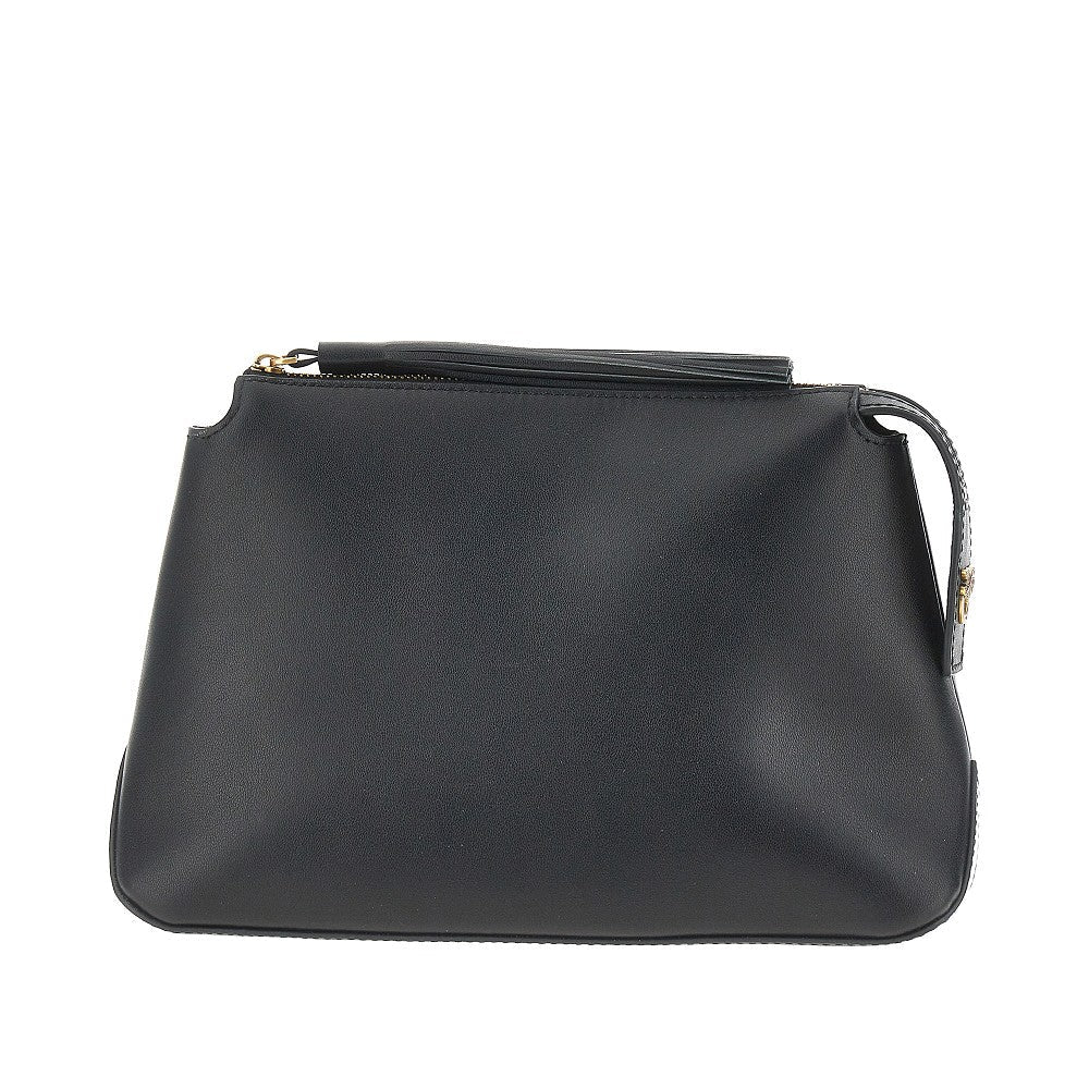 PINKO OS leather pouch with tassel